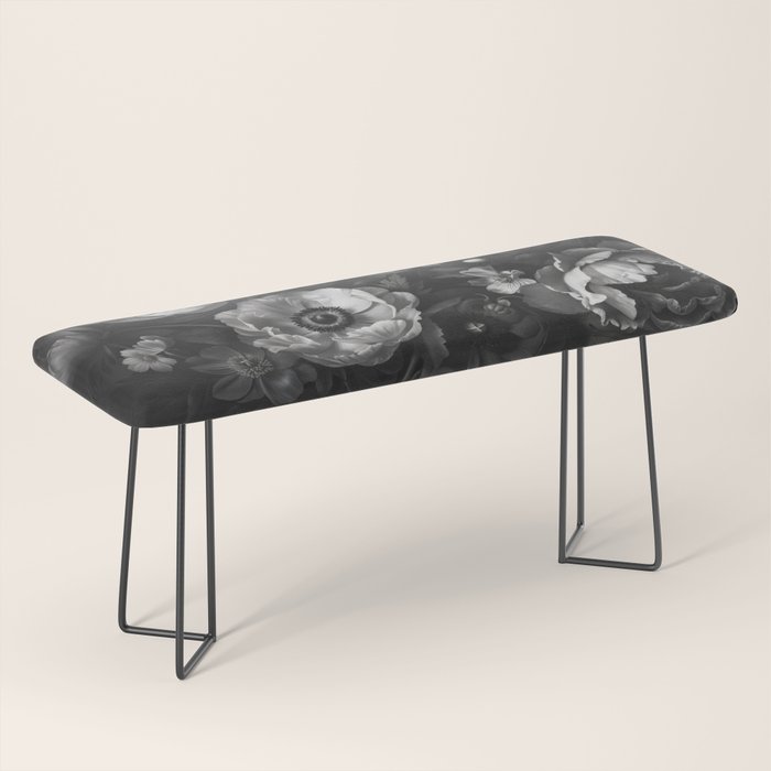 Dark Baroque Blossom Symphony Large Flower Art Bench Gallery Image 1