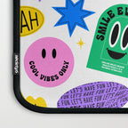 Retro funny sticker label cartoon pattern Laptop Sleeve Gallery Image 3