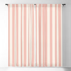 Broad Stripe - dusty pink and alabaster Window Curtain Gallery Image 5