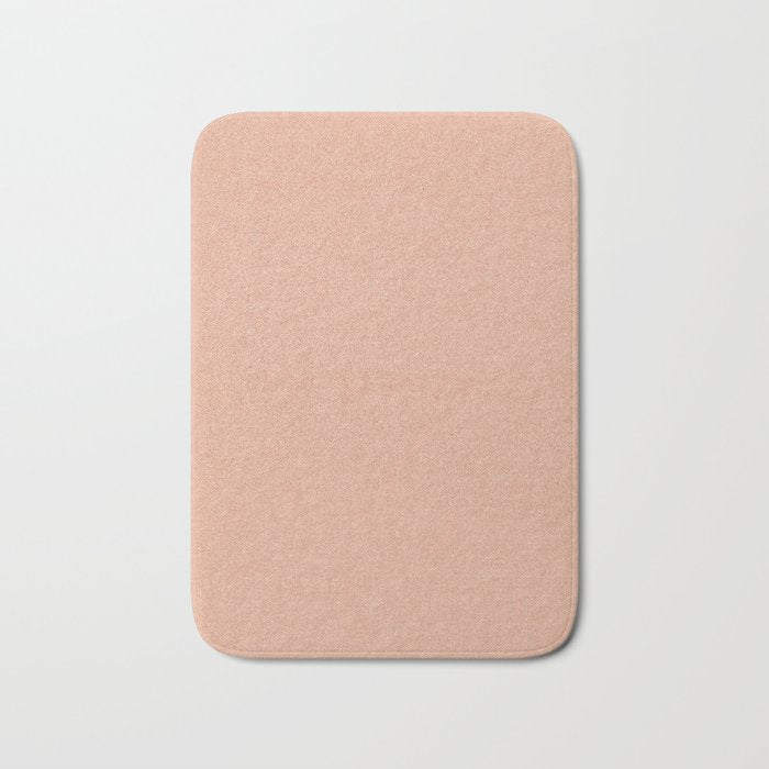 solid woven - peach Bath Mat Gallery Image 1