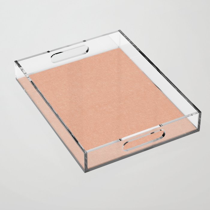 solid woven - peach Acrylic Tray Gallery Image 1