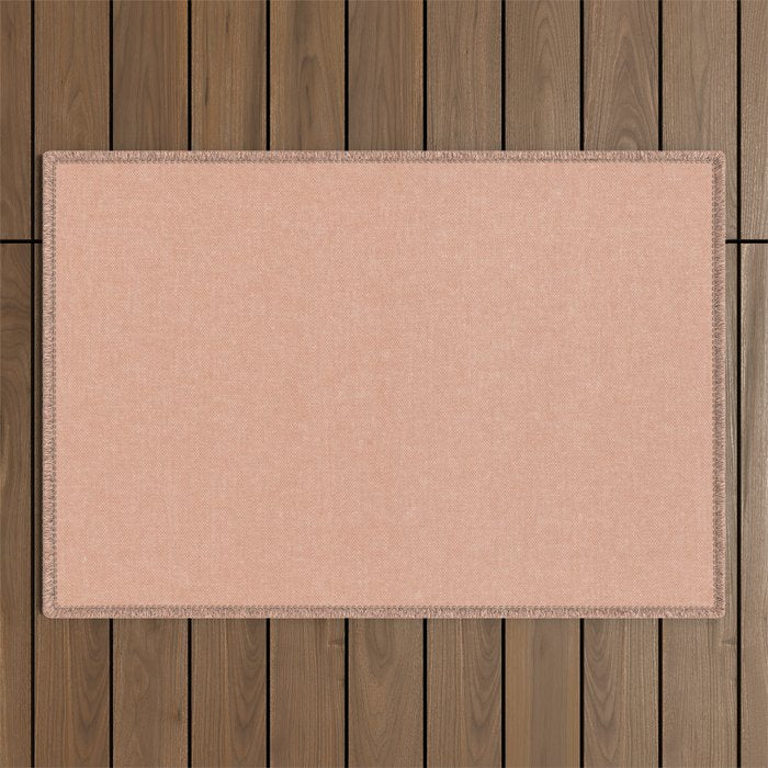 solid woven - peach Outdoor Rug Gallery Image 1