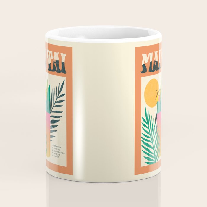 Mai Tai Vintage Cocktail Recipe  Coffee Mug Gallery Image 4
