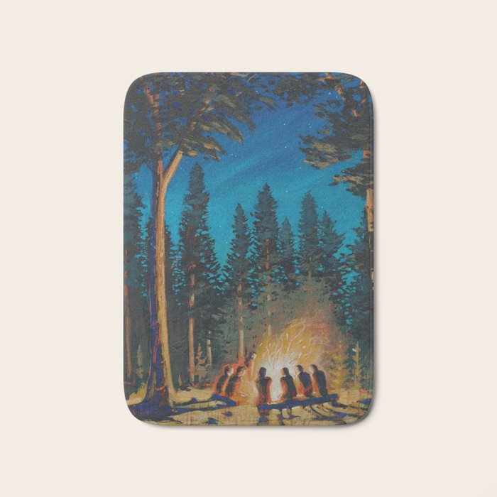 campfire gathering Bath Mat Gallery Image 1