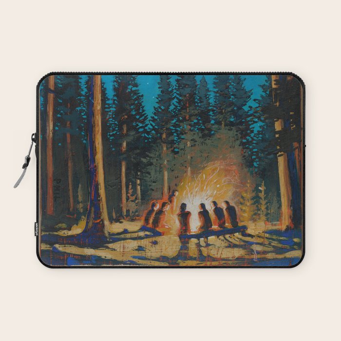 campfire gathering Laptop Sleeve Gallery Image 1