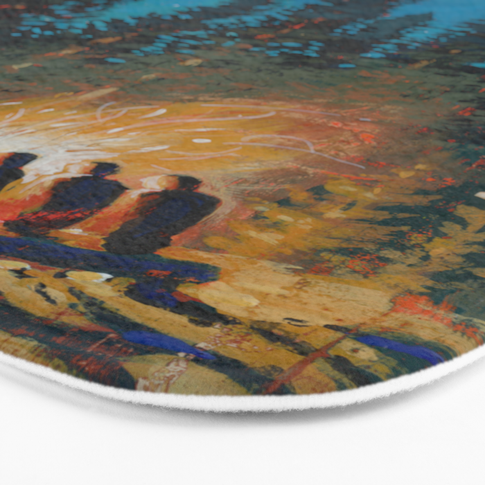 campfire gathering Bath Mat Gallery Image 3