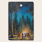 campfire gathering Cutting Board Gallery Image 1