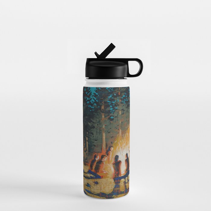 campfire gathering Water Bottle Gallery Image 1