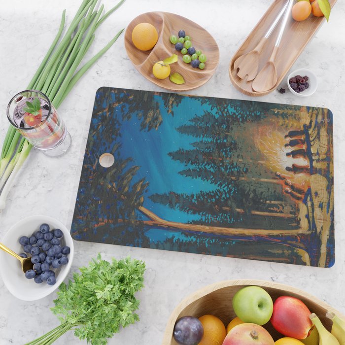 campfire gathering Cutting Board Gallery Image 2