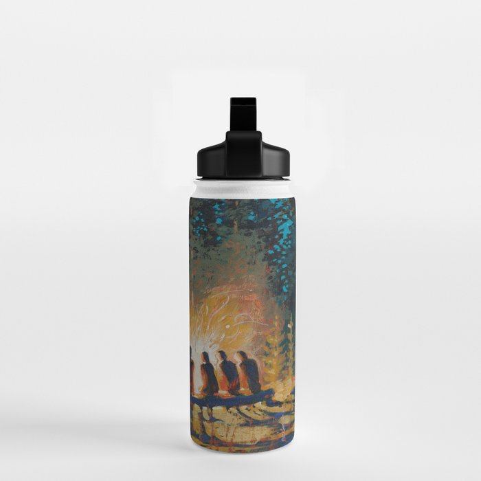 campfire gathering Water Bottle Gallery Image 2