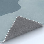 Minimalist Mountain Boho Landscape in Light Blue Tones Rug Gallery Image 4