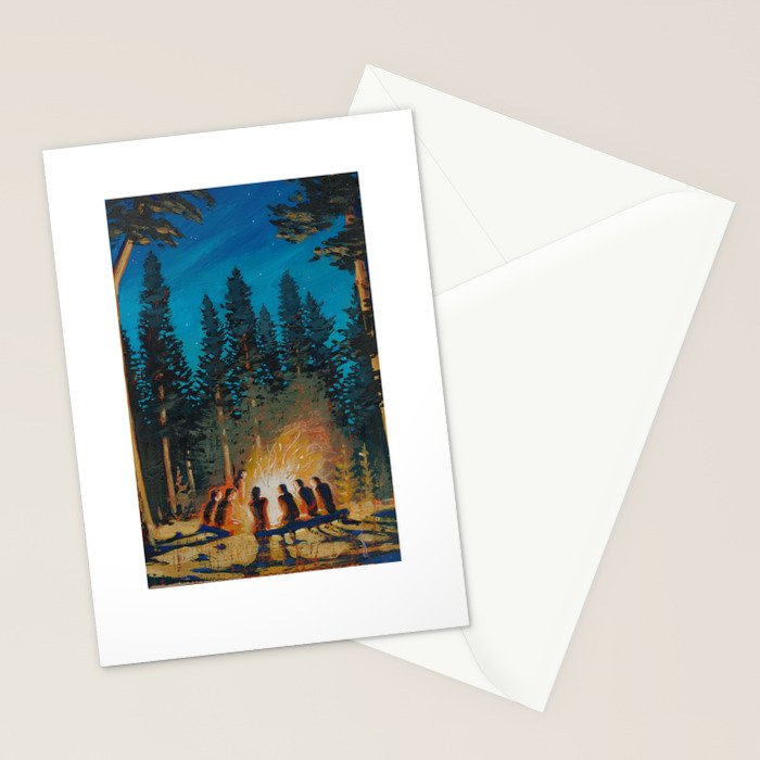 campfire gathering Stationery Card Gallery Image 2