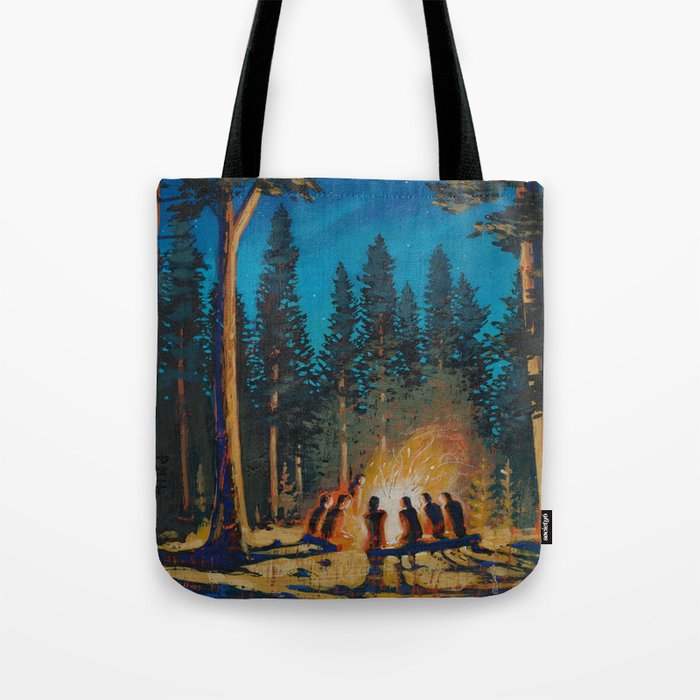 campfire gathering Tote Bag Gallery Image 1