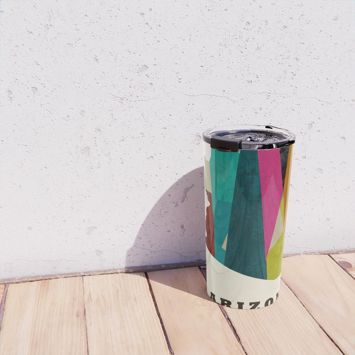 arizona state map modern Travel Mug Gallery Image 4