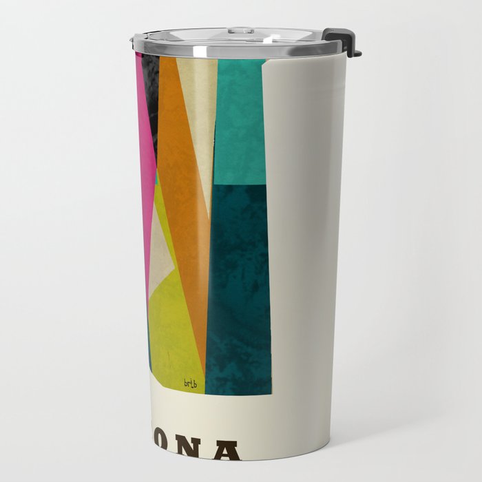 arizona state map modern Travel Mug Gallery Image 2