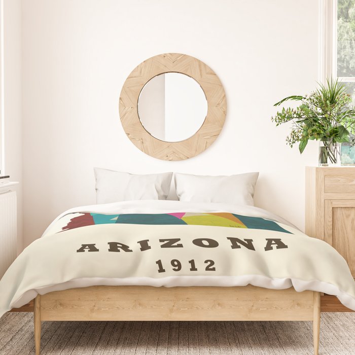 arizona state map modern Duvet Cover Gallery Image 3
