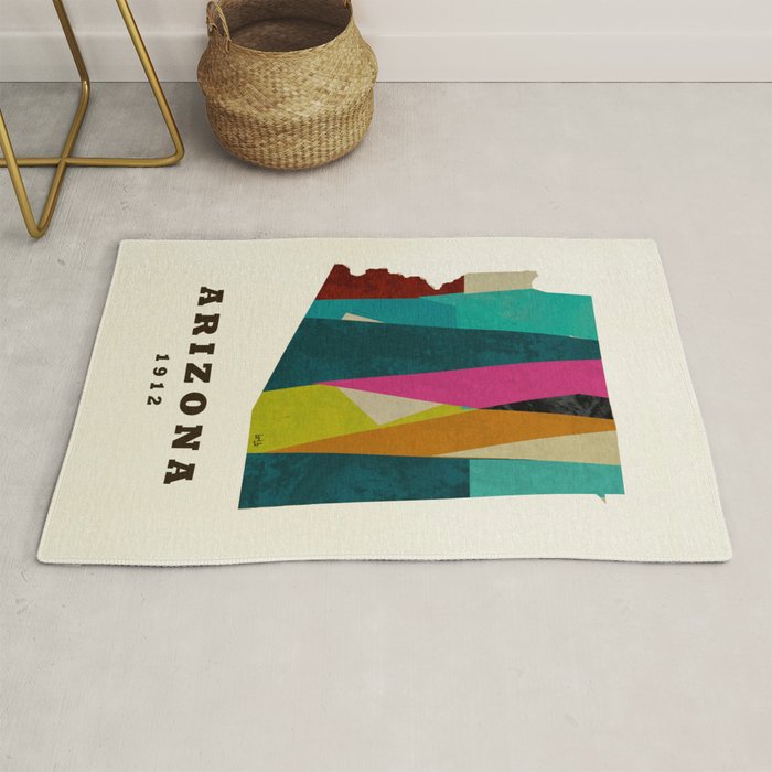 arizona state map modern Rug Gallery Image 1