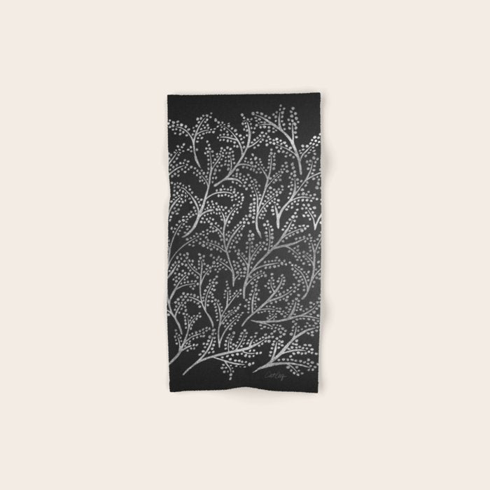 Silver Branches Bath Towel Gallery Image 1