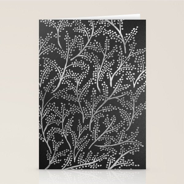 Silver Branches Stationery Card Gallery Image 1