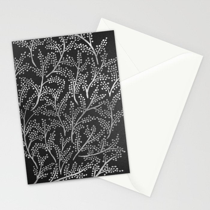 Silver Branches Stationery Card Gallery Image 2