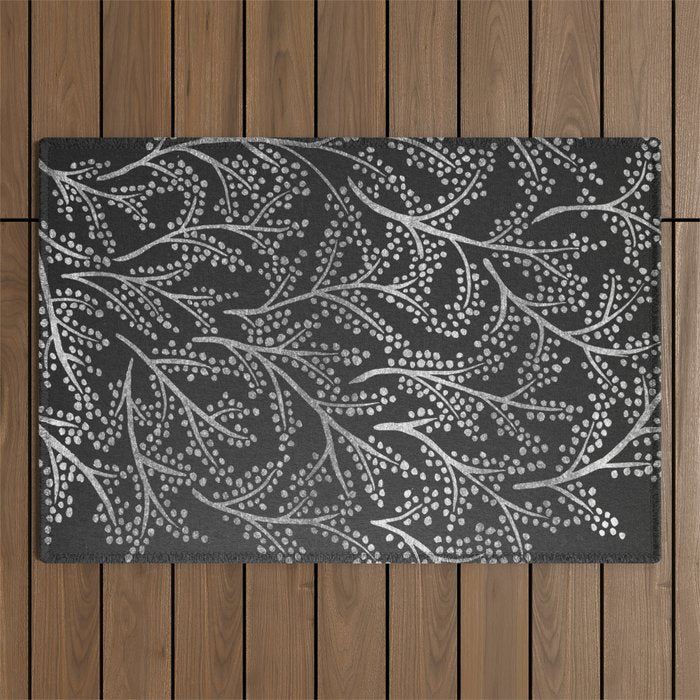 Silver Branches Outdoor Rug Gallery Image 1