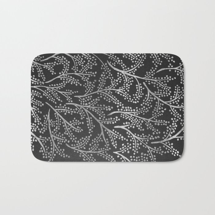 Silver Branches Bath Mat Gallery Image 1