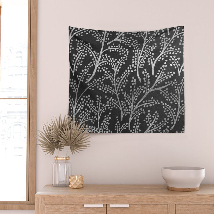 Silver Branches Wall Tapestry Gallery Image 2