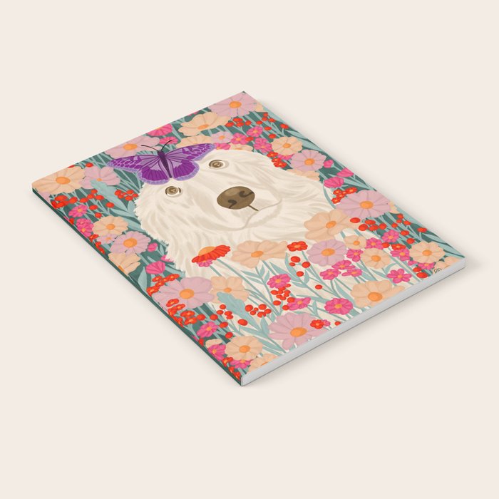 Butterfly Blossoms and a Furry Friend Notebook Gallery Image 2