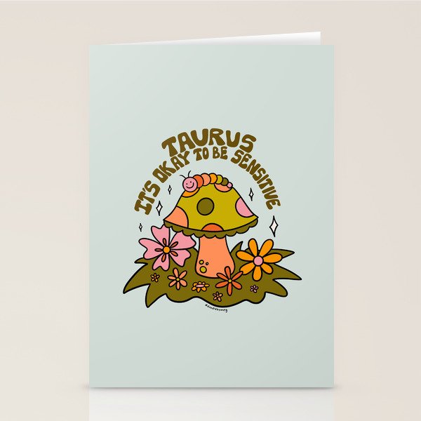 Taurus Caterpillar Stationery Card Gallery Image 2