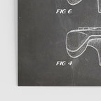Video Game Controller Patent - Retro Gaming Game Room Art - Black Chalkboard Poster Gallery Image 3