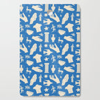 Ancient blue greek statue doodle pattern Cutting Board Gallery Image 1