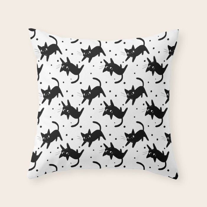 Kitty Kitty Throw Pillow Gallery Image 1