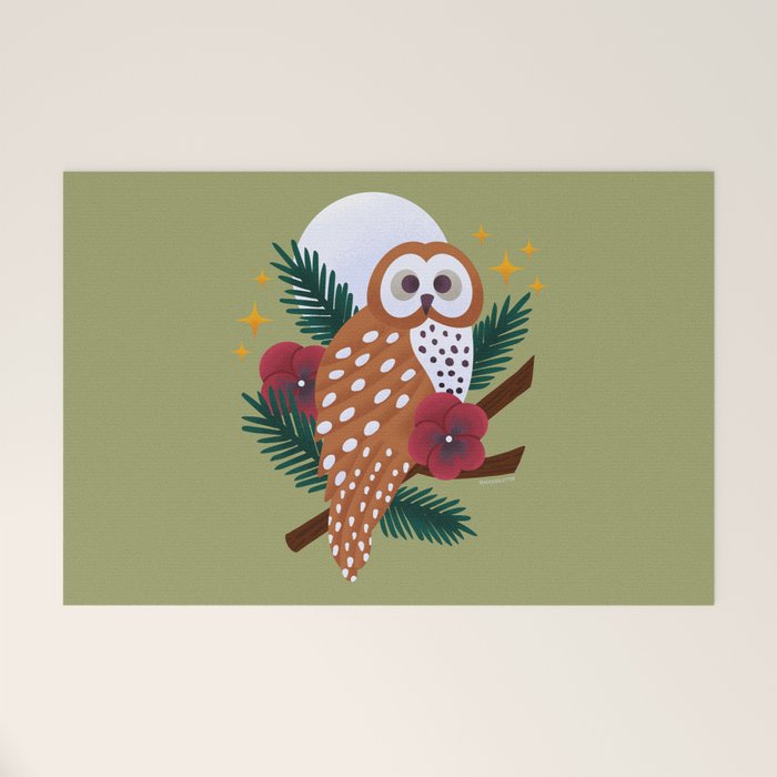 Owl - Crepuscular Critters Welcome Mat Gallery Image 1