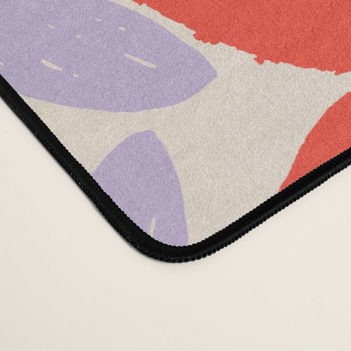 Simple Floral - Very Peri, Red, Blue Desk Mat Gallery Image 4