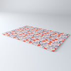 Simple Floral - Very Peri, Red, Blue Rug Gallery Image 3