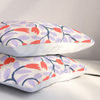 Simple Floral - Very Peri, Red, Blue Pillow Sham Gallery Image 3