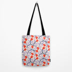 Simple Floral - Very Peri, Red, Blue Tote Bag Gallery Image 2