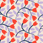 Simple Floral - Very Peri, Red, Blue Coffee Mug Gallery Image 2