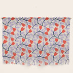 Simple Floral - Very Peri, Red, Blue Wall Hanging Gallery Image 1