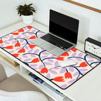 Simple Floral - Very Peri, Red, Blue Desk Mat Gallery Image 2