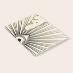 Radiant eye minimal sky scene with clouds - black lines on neutral Notebook Gallery Image 2