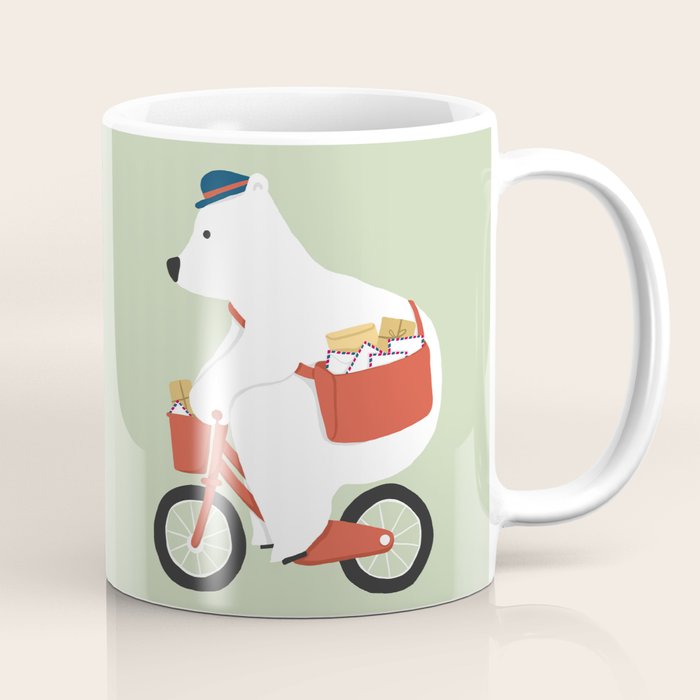 Polar bear postal express Coffee Mug Gallery Image 1