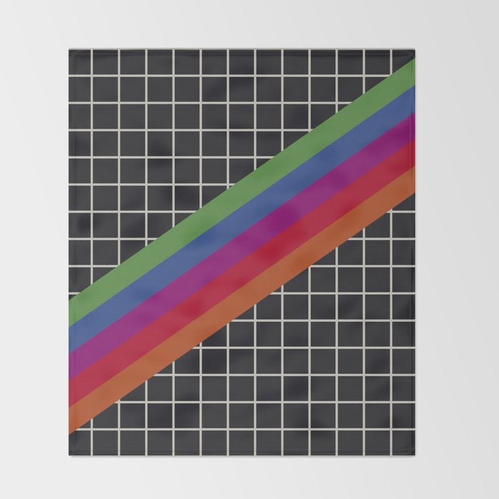 Old Video Cassette Palette II Throw Blanket Gallery Image 2