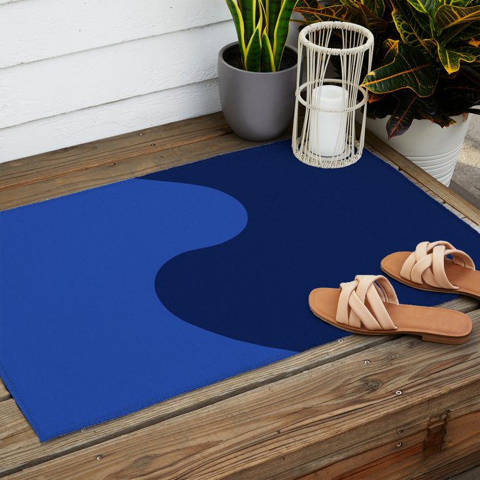 Wave Swirl Deep Sea Outdoor Rug Gallery Image 2