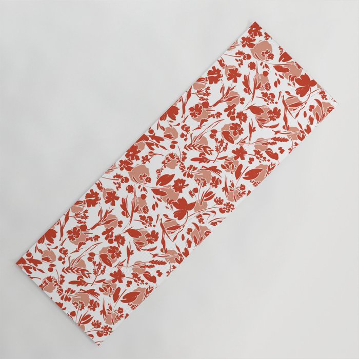 Wild flowering reddish meadow Yoga Mat Gallery Image 1