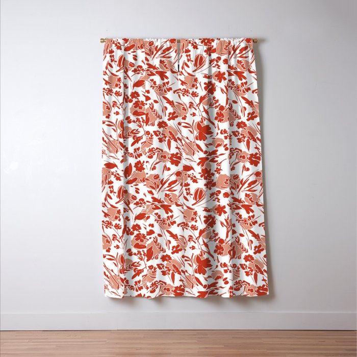 Wild flowering reddish meadow Window Curtain Gallery Image 3
