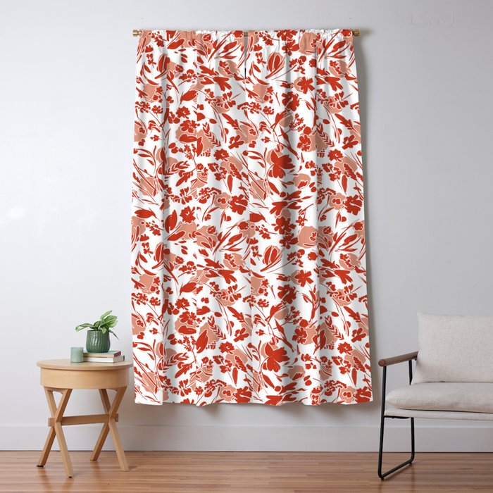 Wild flowering reddish meadow Window Curtain Gallery Image 5
