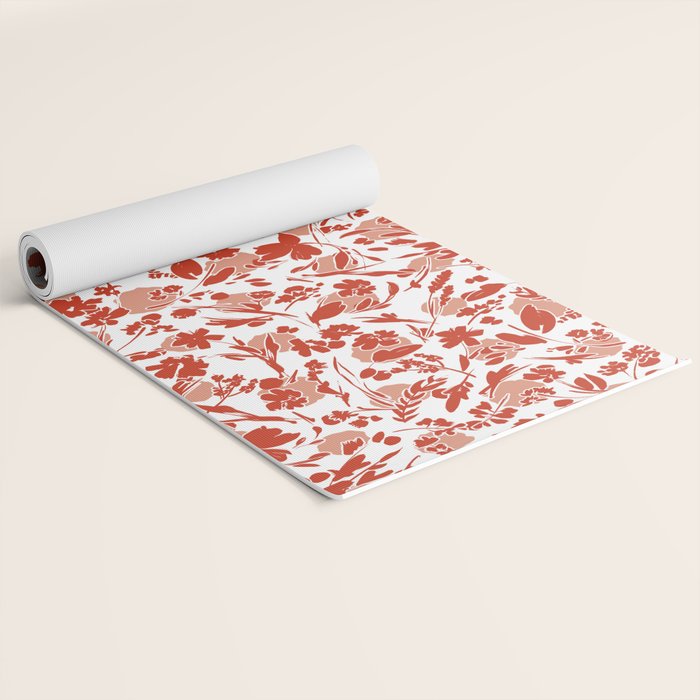 Wild flowering reddish meadow Yoga Mat Gallery Image 2