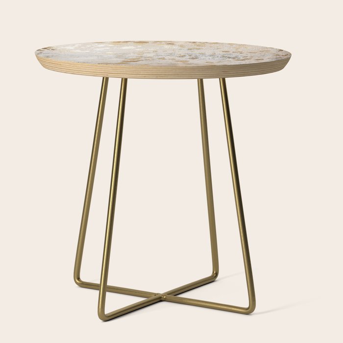 Gold cowhide Metallic Side Table Gallery Image 1