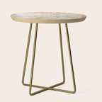 Gold cowhide Metallic Side Table Gallery Image 1